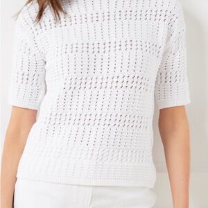 Talbots White Crew Neck Sweater